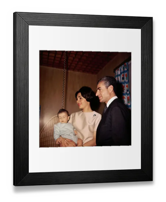 Framed Print : Shah of Iran with Wife and Son Framed Print : Shah of Iran with Wife and Son