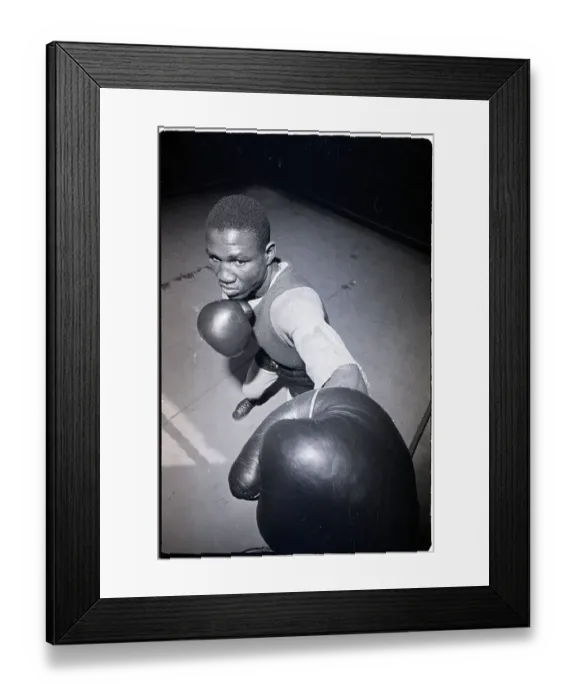 Framed Print : High-Angle Dick Tiger W / Glove In Camera Framed Print : High-Angle Dick Tiger W / Glove In Camera