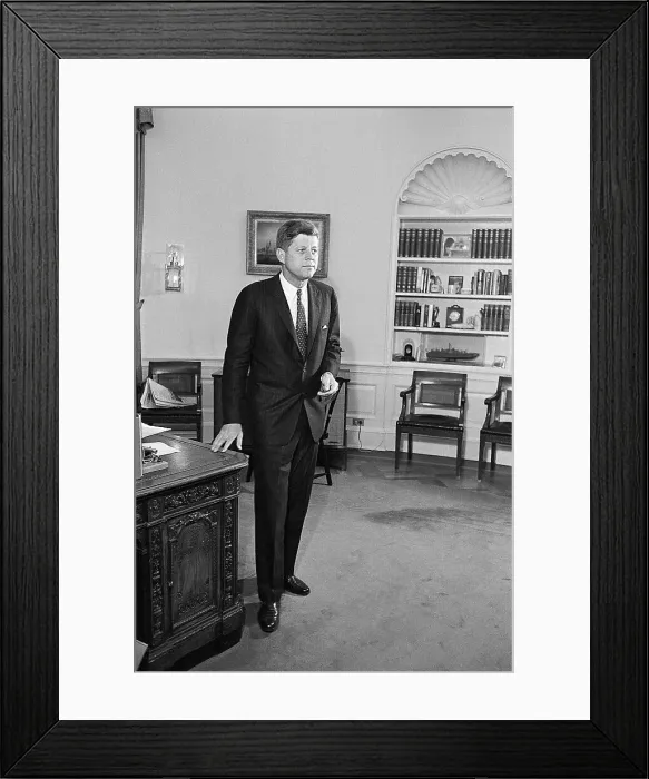Framed Print : President Kennedy near Desk in Oval Office Framed Print : President Kennedy near Desk in Oval Office