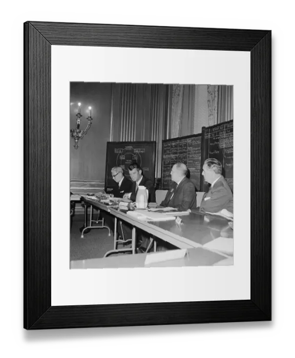 Framed Print : President Kennedy Advisory Council Framed Print : President Kennedy Advisory Council