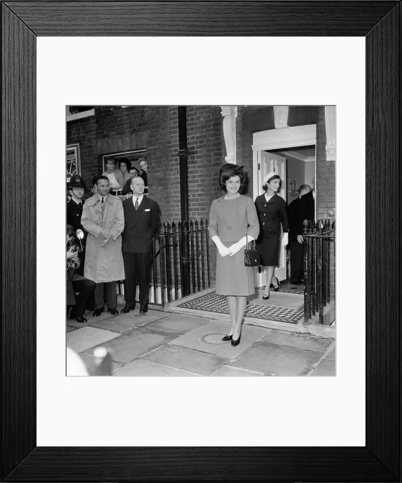 Framed Print : Jacqueline Kennedy Leaving Her Sister's Home