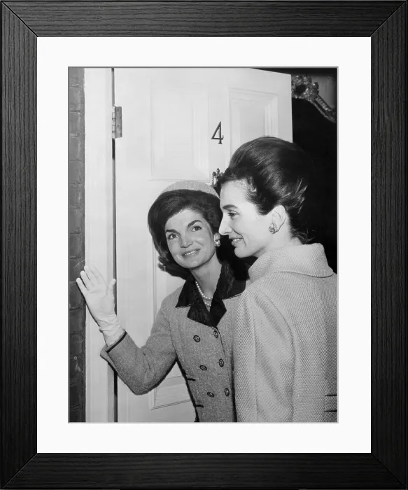 Framed Print : Jacqueline Onassis and Princess Lee Radziwill