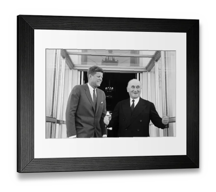 Framed Print : President Kennedy with Jean Monnet Framed Print : President Kennedy with Jean Monnet