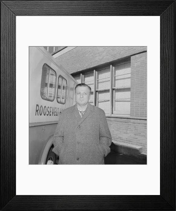 Framed Print : Boxing Manager Manuel Alfaro Leaving Hospital