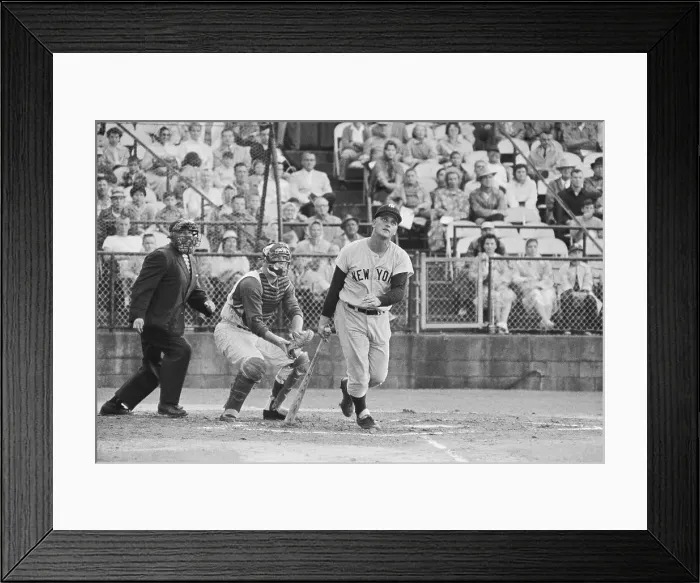 Framed Print : Roger Maris Hitting Home Run Framed Print : Roger Maris Hitting Home Run