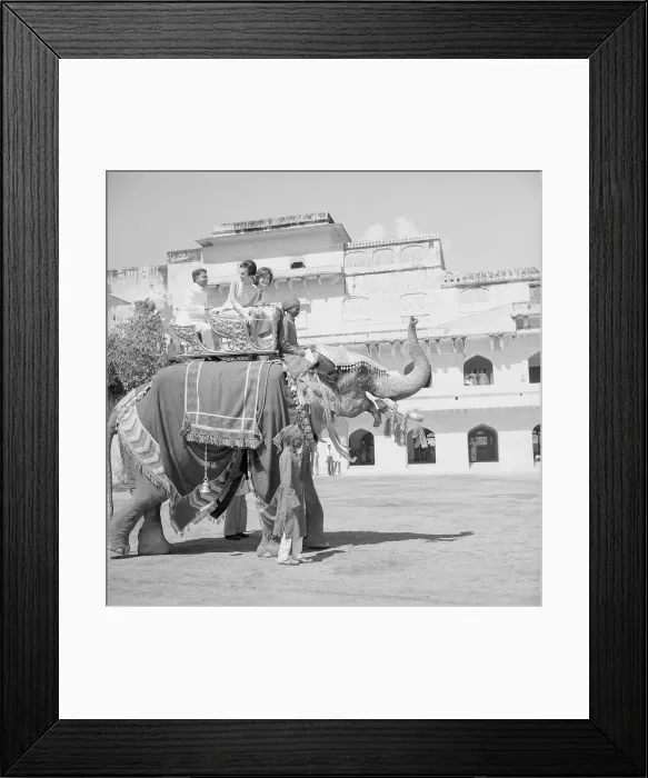 Framed Print : Jacqueline Kennedy Riding an Elephant Framed Print : Jacqueline Kennedy Riding an Elephant