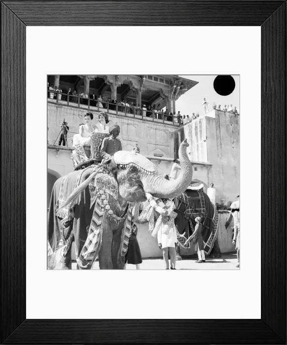 Framed Print : Jacqueline Kennedy Riding an Elephant Framed Print : Jacqueline Kennedy Riding an Elephant