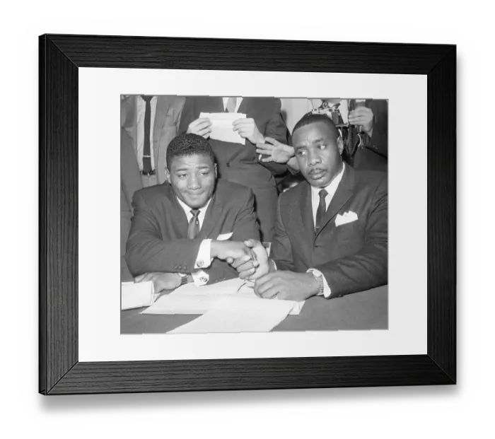 Framed Print : Sonny Liston and Floyd Patterson Shaking Hands Framed Print : Sonny Liston and Floyd Patterson Shaking Hands
