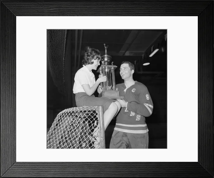 Framed Print : Andy Bathgate Receiving Trophy Framed Print : Andy Bathgate Receiving Trophy