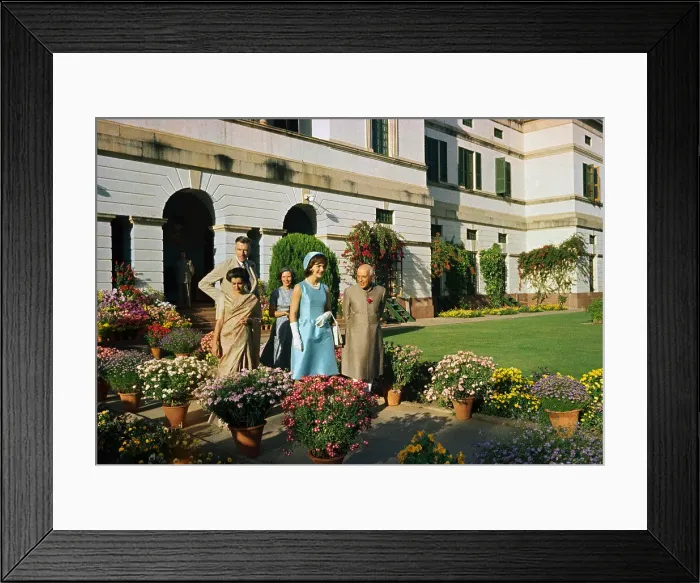 Framed Print : Jacqueline Kennedy Walking Through Gardens Framed Print : Jacqueline Kennedy Walking Through Gardens