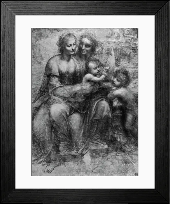 Framed Print : The Virgin and Child with Saint Anne and Saint John the Baptist by Leonardo da Vinci Framed Print : The Virgin and Child with Saint Anne and Saint John the Baptist by Leonardo da Vinci