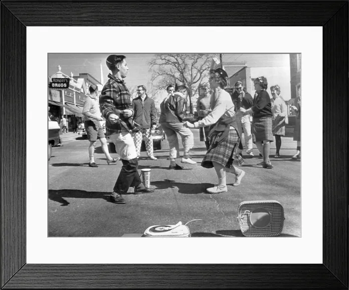 Framed Print : College Students Twisting Framed Print : College Students Twisting