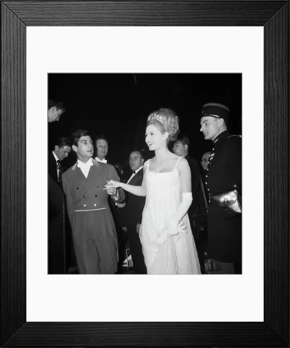 Framed Print : Brigitte Bardot with Escort Framed Print : Brigitte Bardot with Escort
