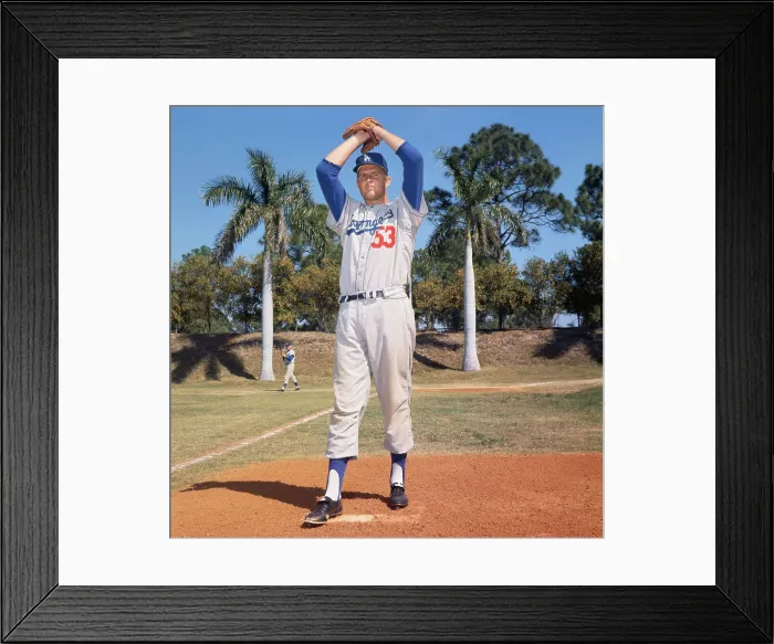 Framed Print : Don Drysdale Pitching Framed Print : Don Drysdale Pitching
