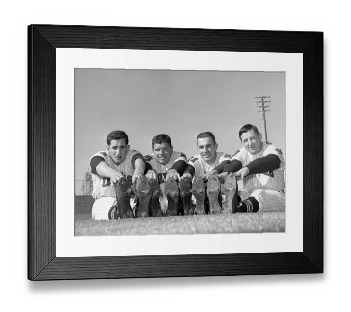 Framed Print : Jim Perry. Cleveland Indian pitchers (left to right) Framed Print : Jim Perry. Cleveland Indian pitchers (left to right)