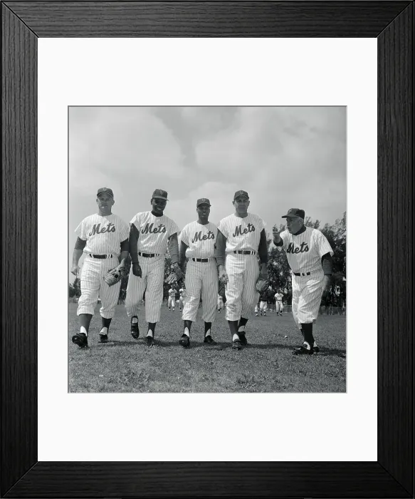Framed Print : New York Mets Players Posing on Field Framed Print : New York Mets Players Posing on Field