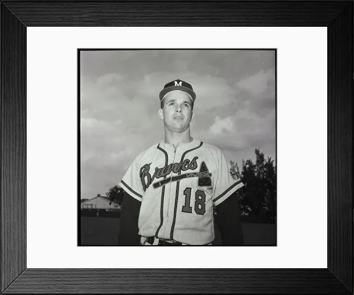 Framed Print : Portrait Of Infielder Lou Klimchock