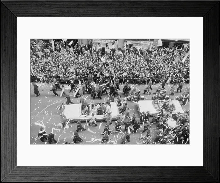 Framed Print : John Glenn and Vice President Johnson Parading Framed Print : John Glenn and Vice President Johnson Parading