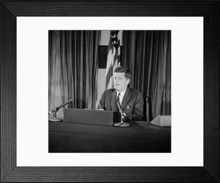 Framed Print : Portrait of President Kennedy Framed Print : Portrait of President Kennedy
