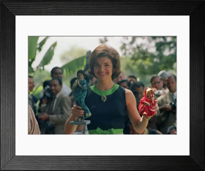 Framed Print : Jacqueline Kennedy with Dolls Framed Print : Jacqueline Kennedy with Dolls