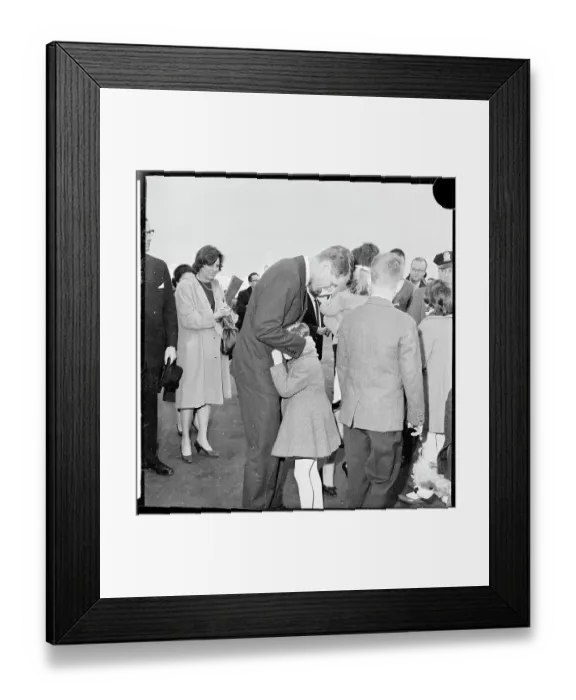 Framed Print : Robert Kennedy Hugging His Daughter Framed Print : Robert Kennedy Hugging His Daughter