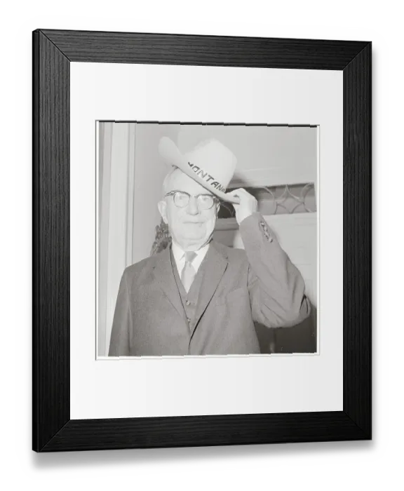 Framed Print : Burton K. Wheeler Touching His Hat Framed Print : Burton K. Wheeler Touching His Hat