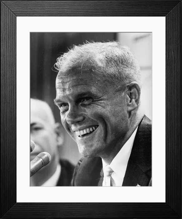 Framed Print : John Glenn at Press Conference Following Mercury 6 Mission Framed Print : John Glenn at Press Conference Following Mercury 6 Mission