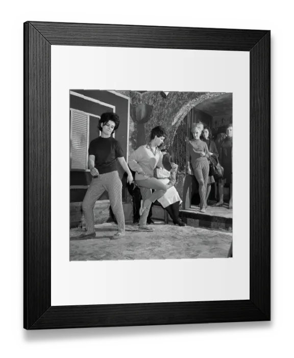 Framed Print : Women Twisting at End of Twist Marathon Framed Print : Women Twisting at End of Twist Marathon