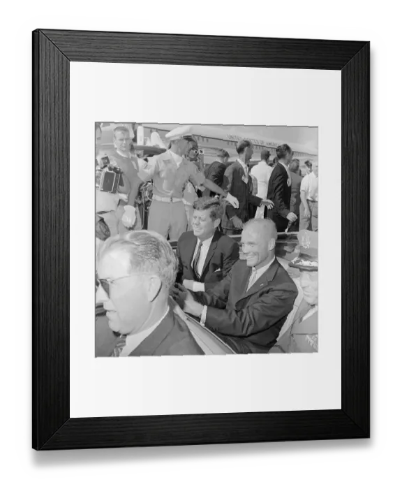Framed Print : President Kennedy and Astronaut John Glenn