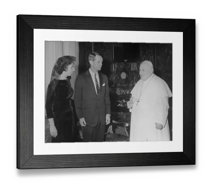 Framed Print : Pope XXIII Welcoming Robert and Ethel Kennedy Framed Print : Pope XXIII Welcoming Robert and Ethel Kennedy