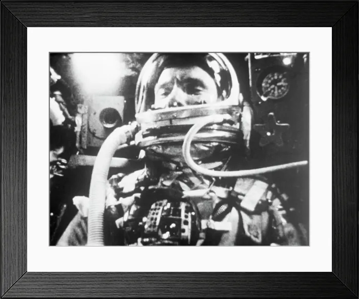 Framed Print : Astronaut John Glenn in Friendship 7 Framed Print : Astronaut John Glenn in Friendship 7