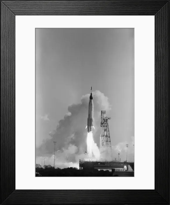 Framed Print : Mercury-Atlas 6 Launches W / Smoke Cloud Framed Print : Mercury-Atlas 6 Launches W / Smoke Cloud