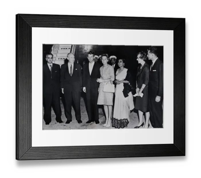 Framed Print : Robert and Ethel Kennedy Visiting India Framed Print : Robert and Ethel Kennedy Visiting India