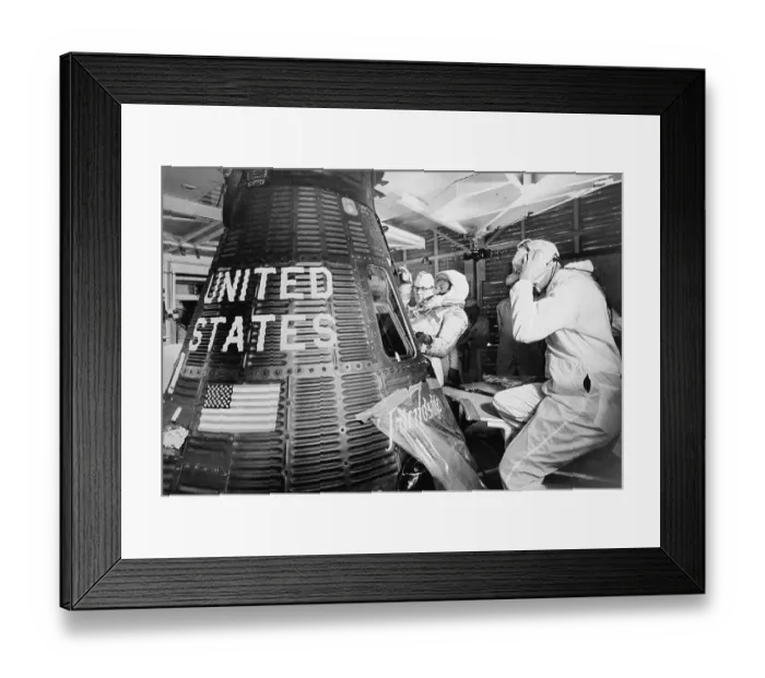 Framed Print : John Glenn Climbing into Spacecraft Framed Print : John Glenn Climbing into Spacecraft