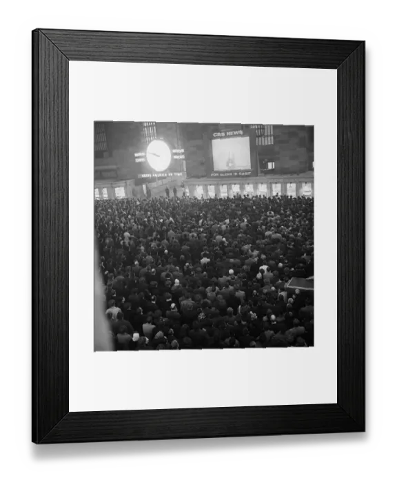 Framed Print : John Glenn Goes Into Orbit On Screen Framed Print : John Glenn Goes Into Orbit On Screen