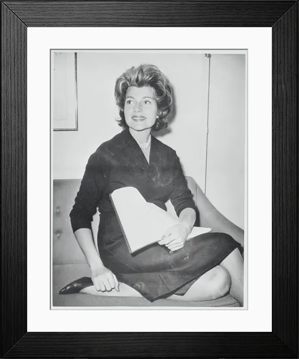 Framed Print : Rita Hayworth Holding Script Framed Print : Rita Hayworth Holding Script