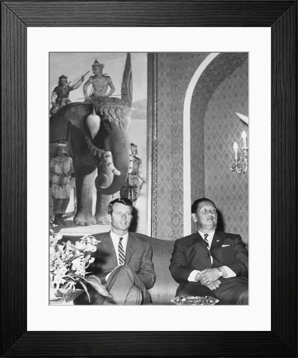 Framed Print : Robert F. Kennedy Sitting With Thai Premiere Sarit Thanarat on Visit Framed Print : Robert F. Kennedy Sitting With Thai Premiere Sarit Thanarat on Visit