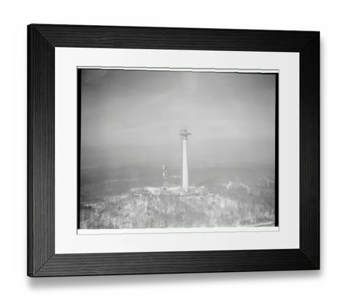 Framed Print : View of Radio Tower over Wooded Area Framed Print : View of Radio Tower over Wooded Area