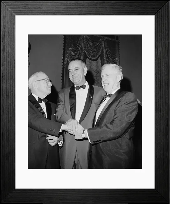 Framed Print : Harry Truman with Lyndon Johnson and Henry Wallace Framed Print : Harry Truman with Lyndon Johnson and Henry Wallace