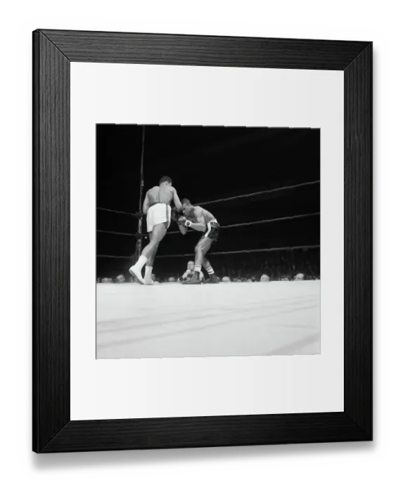 Framed Print : View of Cassius Clay Boxing Sonny Banks Framed Print : View of Cassius Clay Boxing Sonny Banks