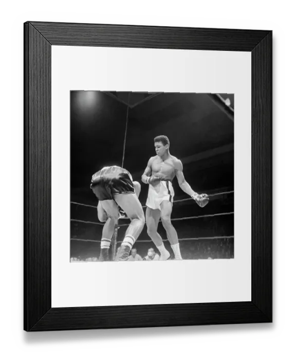 Framed Print : Portrait of Cassius Clay Boxing Sonny Banks Framed Print : Portrait of Cassius Clay Boxing Sonny Banks