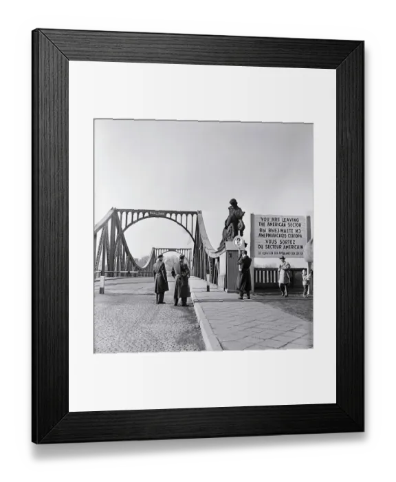 Framed Print : Soldiers on Guard at Glienicker Bridge Framed Print : Soldiers on Guard at Glienicker Bridge