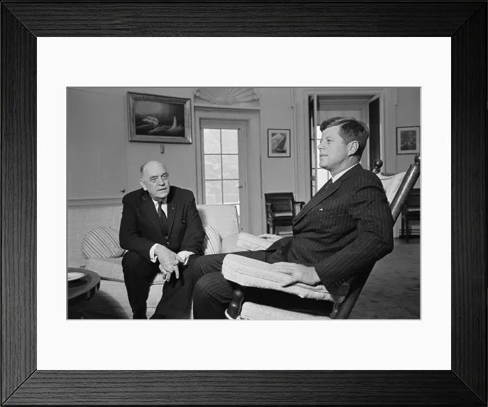 Framed Print : President John F. Kennedy Speaking with Dr. William Menninger Framed Print : President John F. Kennedy Speaking with Dr. William Menninger