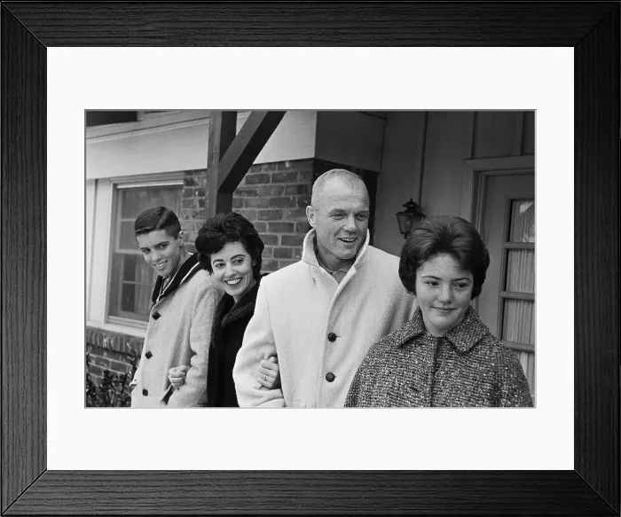 Framed Print : John Glenn's Family Smiling Framed Print : John Glenn's Family Smiling