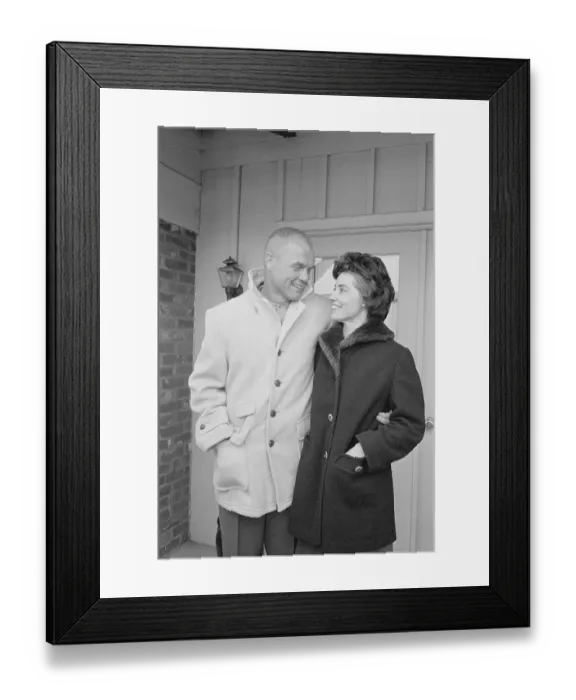 Framed Print : John Glenn Hugging Mrs. Glenn Framed Print : John Glenn Hugging Mrs. Glenn