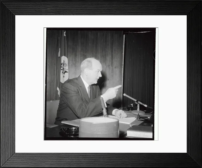 Framed Print : Dean Rusk Sitting at Desk Framed Print : Dean Rusk Sitting at Desk
