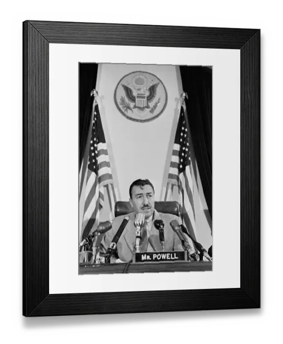 Framed Print : Adam C. Powell Speaking at News Conference Framed Print : Adam C. Powell Speaking at News Conference