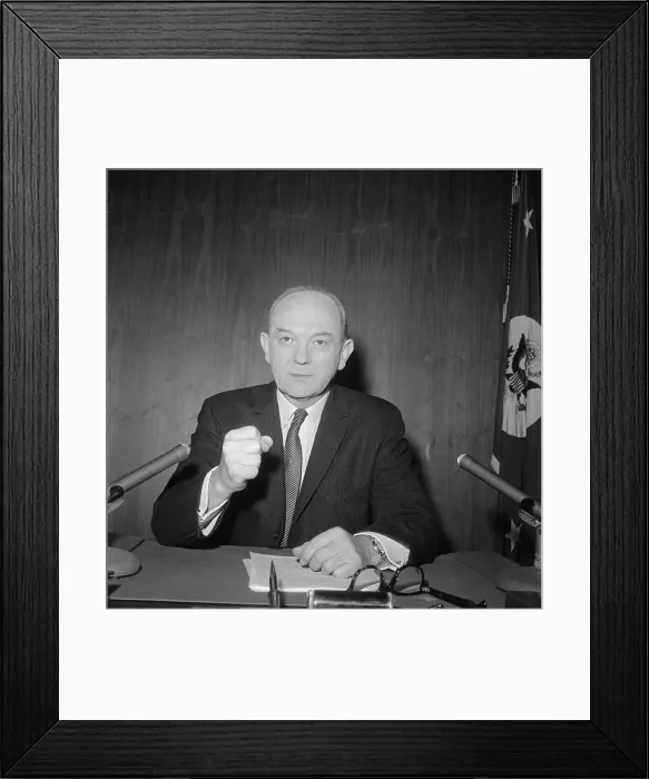 Framed Print : Dean Rusk Sitting at Desk Framed Print : Dean Rusk Sitting at Desk