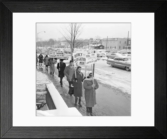 Framed Print : Segregation Protest In Englewood, NJ
