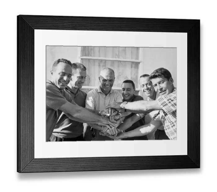 Framed Print : John Glenn Receiving Group Astronaut Handshake Framed Print : John Glenn Receiving Group Astronaut Handshake